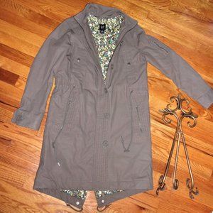 womens extra small x brown winter trench coat long